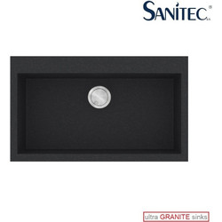 Sanitec Ultra Granite 808 Υποκαθήμενος Νεροχύτης Γρανίτη Ματ Grafite 79x50cm