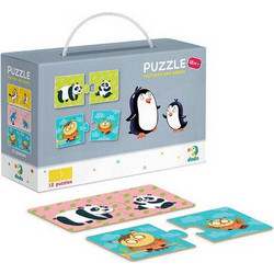 Παιδικό Puzzle Dodo Μαμάδες & Μωράκια 2x12 Κομμάτια