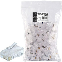 CABLEXPERT MODULAR PLUG 8P8C FOR SOLID CAT6 LAN CABLE 100PCS-BAG