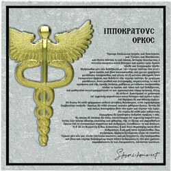 Κορνίζα Όρκος του Ιπποκράτη 22,5x22,5cm - 291003