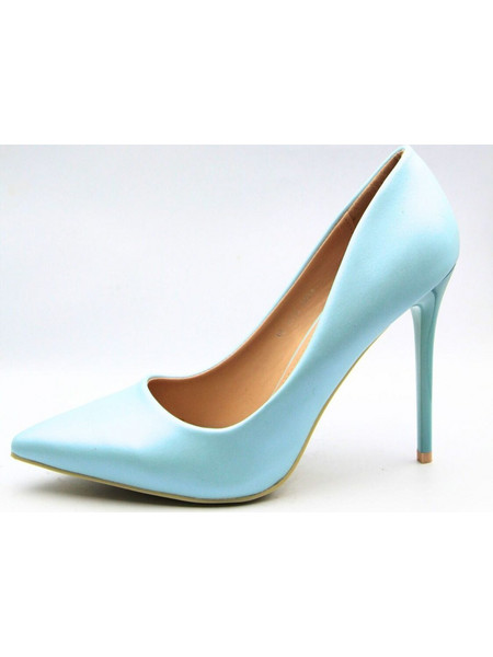Γόβες με Λεπτό Τακούνι δερματίνη BABY BLUE