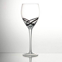 Cryspo Trio Σετ Ποτήρια Νερού Γυάλινα Κολωνάτα X-treme Black 365ml 6τμχ 52.989.53