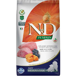 Farmina N&D Pumpkin Grain Free Puppy Medium & Maxi with Lamb, Pumpkin & Blueberry 12kg