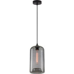 Home Lighting Κρεμαστό Φωτιστικό Οροφής Μονόφωτο E27 Μαύρο SE21-SM-19-30 77-8781