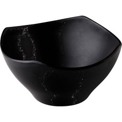 Μπωλ τετράγωνο ακανόνιστο μελαμίνης 21x21xΥ11cm 1 7Lt Σειρά Zen μαύρο Style Point Σετ 6 c476144