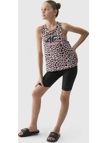 4F GIRL'S KNITTED BIKER LEGGINGS ΜΑΥΡΟ