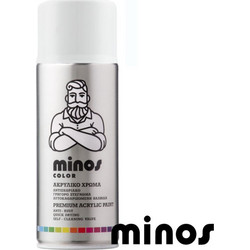 Minos Σπρέι Βαφής RAL9010 Λευκό Gloss 400ml