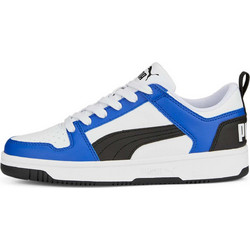 Puma Rebount Layup Παιδικά Sneakers Λευκά Royal Blue 370490-19