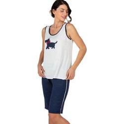 Rachel Πιτζάμα Καλοκαιρινή 12334 White/Blue