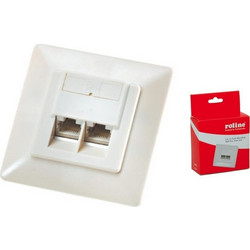 Roline ΠΡΙΖΑ ΧΩΝΕΥΤΗ Cat5e STP 2ΧRJ45 Ivory 25.16.8486