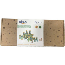 Skag Ξύλινο Κάστρο με Τουβλάκια 63τεμ 12m+ 302081