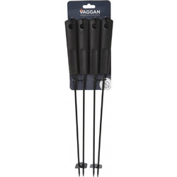 4 Μεταλλικά σουβλάκια μπάρμπεκιου Vaggan (C83500300) Με αντικολλητική επίστρωση, 45.5 cm C83500300