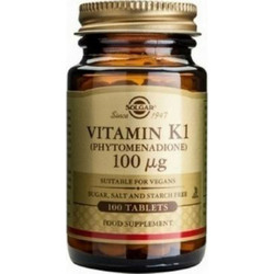 Solgar Vitamin K1 100μg 100 Ταμπλέτες