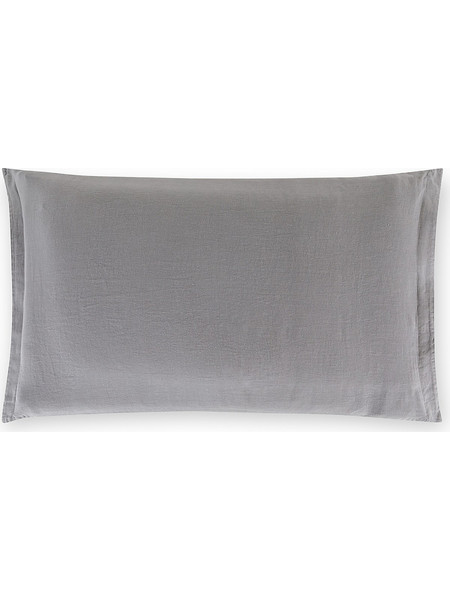 Coincasa μαξιλαροθήκη λινή μονόχρωμη Zefiro 50 x 80 cm - 007242468 Γκρι