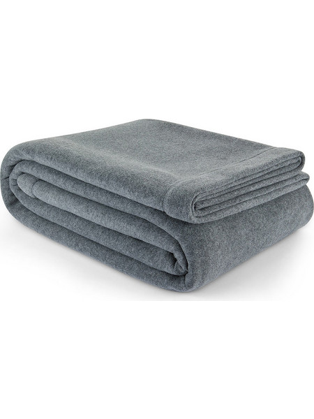 Coincasa κουβέρτα διπλή fleece μονόχρωμη 250 x 220 cm - 007217952 Γκρι