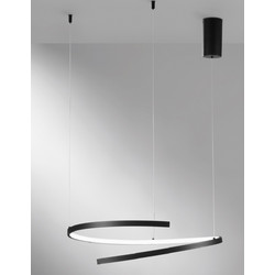 LUCE Κρεμαστό Φωτιστικό Οροφής Μονόφωτο LED με Ρυθμιζόμενο Λευκό Φως Μαύρο 8031414889945