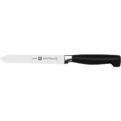 Μαχαίρι Γενικής Χρήσης *Vier Sterne 31070-131 13/10,3cm Black-Silver Zwilling Ανοξείδωτο Ατσάλι