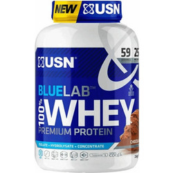 USN BlueLab 100% Whey Premium Chocolate Πρωτεΐνη Ορού Γάλακτος Γράμμωσης 2kg