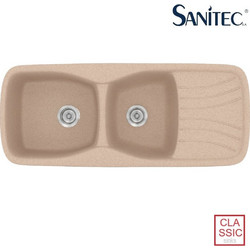 Sanitec Classic 311 Επικαθήμενος Νεροχύτης Γρανίτη Αντιστρεφόμενος Ματ Granite Sand 120x51cm