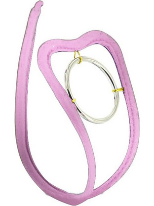 Bikini cu Inel Metalic fara Bretele Pink S-L