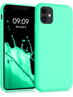 Back Cover Θήκη Λεπτής Σιλικόνης Matte για iPhone 11 Τιρκουάζ