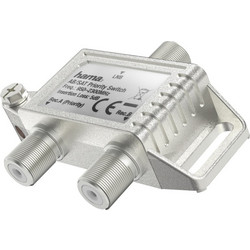 Hama AntennenSplitter FStecker weiblich bis FStecker weiblich abgeschirmt 75 dB Silber (00205232)