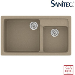 Sanitec Classic 317 Επικαθήμενος Νεροχύτης Γρανίτη Ματ Granite Taupe 90x51cm