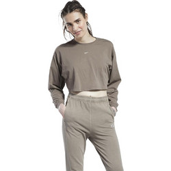 Reebok Classics Cotton Γυναικείο Αθλητικό Crop Top Χακί HN4401