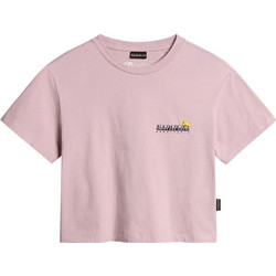 Napapijri S-Chira Tee Γυναικείο Αθλητικό Crop Top Λιλά NP0A4GYO-P89