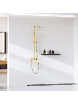 Στήλη Ντους με Αναμεικτική Μπαταρία 6891BRUSH Gold