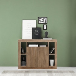 ΜΠΟΥΦΕΣ RIMINI 134x42x102cm χρ.MERCURE κωδ. 203941-02