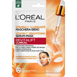 L'Oreal Paris Revitalift Vitamin C Brightening Serum Sheet Μάσκα Προσώπου για Ενυδάτωση 1τμχ