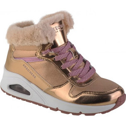 Skechers Παιδικά Μποτάκια Χρυσά με Φερμουάρ & Γούνα 310518L-RSGD
