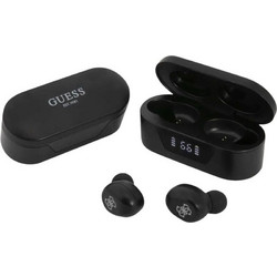 Guess Classic Logo Ακουστικά Bluetooth In Ear Black