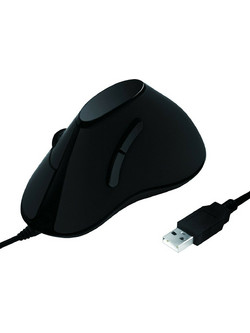 LogiLink ID0158 Ενσύρματο Ποντίκι Εργονομικό Vertical Black