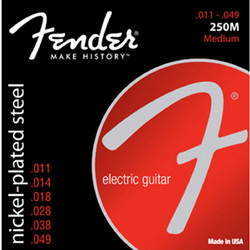 Fender 250M Σετ 6 Χορδές Ηλεκτρικής Κιθάρας Nickel Plated Steel 11-49" Medium Tension