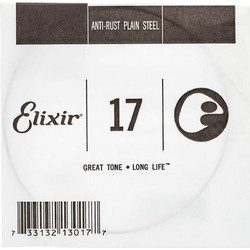 Elixir Strings PL017 Χορδή Ηλεκτρικής / Ακουστικής Κιθάρας Plain Steel 17"