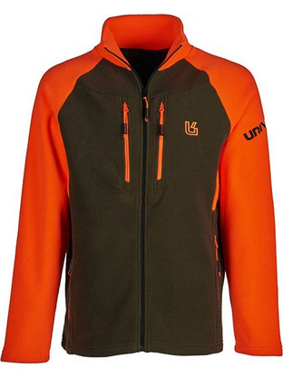 Univers Ανδρική Ζακέτα Fleece με Φερμουάρ Πορτοκαλί Χακί 94316-392