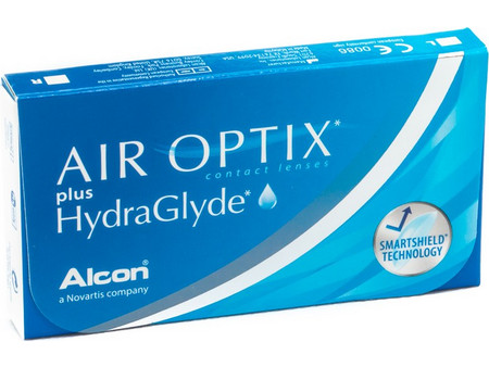 Alcon Air Optix Plus HydraGlyde Μηνιαίοι Φακοί Επαφής Σιλικόνης Υδρογέλης 6τμχ