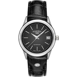 Roamer Ανδρικό Ρολόι με Μαύρο Δερμάτινο Λουράκι R508856415505