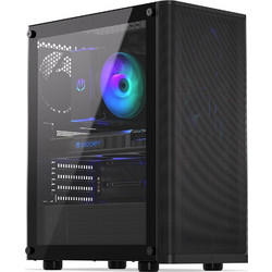 Endorfy Ventum 200 Air Black Midi Tower Κουτί Υπολογιστή με Πλαϊνό Παράθυρο