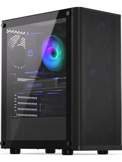 Endorfy Ventum 200 Air Black Midi Tower Κουτί Υπολογιστή με Πλαϊνό Παράθυρο