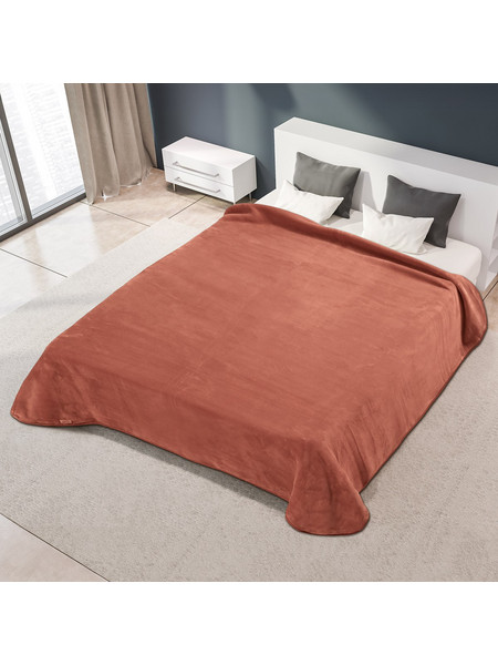 Κουβέρτα Μονή Ισπανίας 160x220 Belpla Ster Plain Caramello(2)