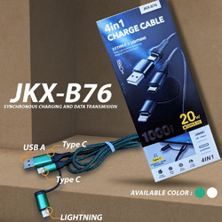 Καλωδιο γρηγορης φορτισης Lighting 4in1 Type C 20W Μαυρο