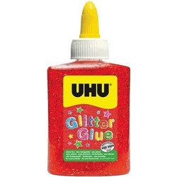 UHU GLITTER GLUE 185gr ΚΟΚΚΙΝΟ