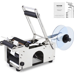 VEVOR MT-50 Ημιαυτόματη μηχανή ετικετών στρογγυλής φιάλης, ρυθμιζόμενη συσκευή ετικετών φιαλών 50pcs/min Εφαρμογή ετικετών για μπουκάλια 12-90mm