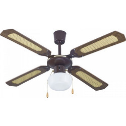 Primo WS42-4C4L Ανεμιστήρας Οροφής 105cm 50W με Φως Καφέ