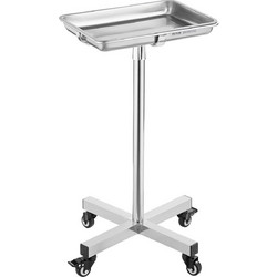 VEVOR Mobile Mayo Stand Δίσκος Mayo από ανοξείδωτο ατσάλι 25,2"-39,8" με αφαιρούμενο δίσκο