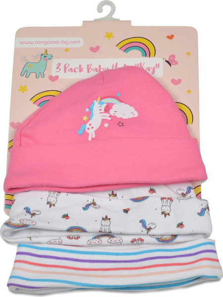 Baby hats Kay pink 3pcs