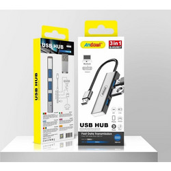 Andowl Q-HU807 USB Hub 3.0 USB-A με 3 Θύρες USB-A